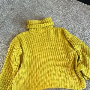 Cozy Yellow Turtleneck Sweater